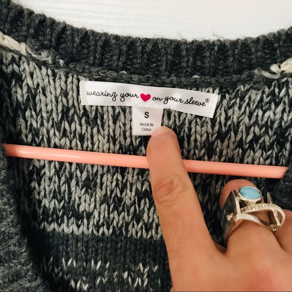 Wearing Your ❤️ On Your Sleeve Wool Blend Dress - Picture 4 of 7